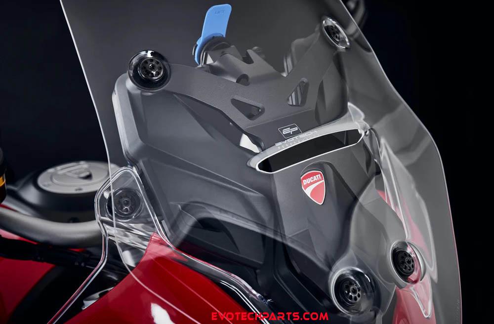 Ducati Multistrada V4 RS ab 2024 / Pikes Peak ab 2022 Quad Lock kompatibler Navihalter von Evotech Performance